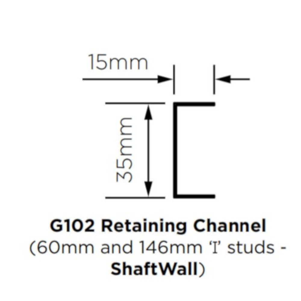 British Gypsum Gypframe Shaftwall G102 Retaining Channel Dry Lining